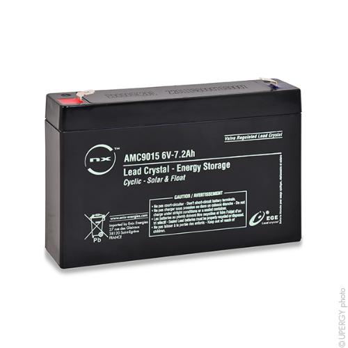 Batterie lead crystal 3-CNFJ-7.2 6V 7.2Ah F6.35 photo du produit 1 L