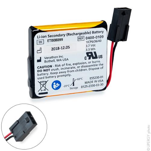 Batterie médicale rechargeable Verathon 3.7V 0.9Ah photo du produit 1 L