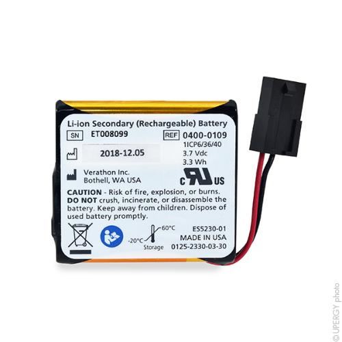Batterie médicale rechargeable Verathon 3.7V 0.9Ah photo du produit 3 L