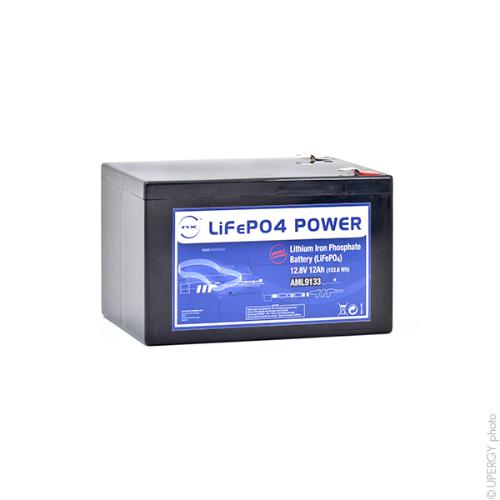 Batterie Lithium Fer Phosphate NX LiFePO4 POWER UN38.3 (153.6Wh) 12V 12Ah F6.35 photo du produit 1 L