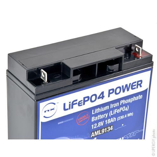 Batterie Lithium Fer Phosphate NX LiFePO4 POWER UN38.3 (230.4Wh) 12V 18Ah M6-M photo du produit 2 L