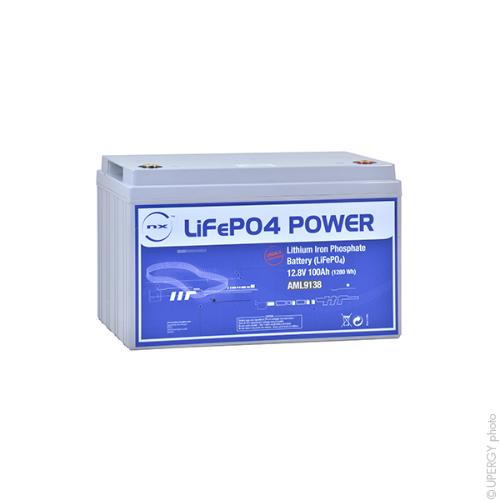 Batterie Lithium Fer Phosphate NX LiFePO4 POWER UN38.3 (1280Wh) 12V 100Ah M8-F photo du produit 1 L