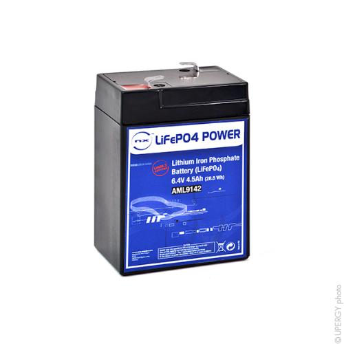 Batterie Lithium Fer Phosphate UN38.3 (28.8Wh) 6V 4.5Ah F4.8 photo du produit 1 L