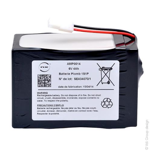Batterie médicale rechargeable Welch Allyn Spot420 6V 4Ah molex photo du produit 1 L