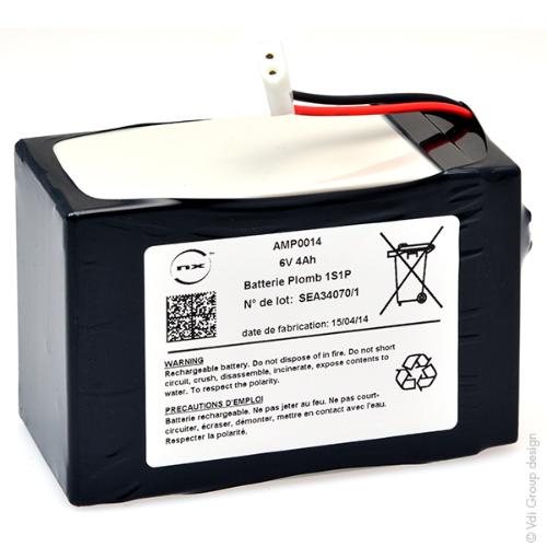 Batterie médicale rechargeable Welch Allyn Spot420 6V 4Ah molex photo du produit 2 L