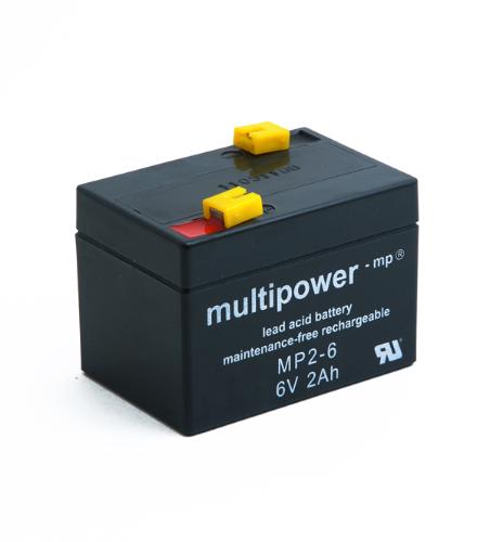 Batterie plomb AGM MP2-6 6V 2Ah F4.8 photo du produit 1 L
