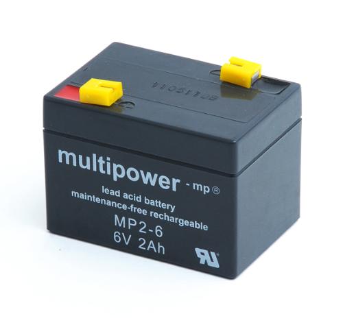 Batterie plomb AGM MP2-6 6V 2Ah F4.8 photo du produit 3 L