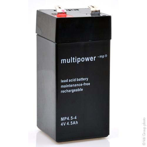 Batterie plomb AGM MP4.5-4 4V 4.5Ah F6.35 photo du produit 2 L