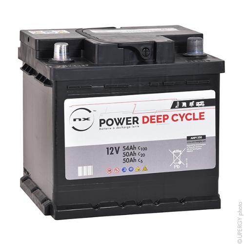 Batterie traction NX Power Deep Cycle 12V 50Ah Auto photo du produit 1 L