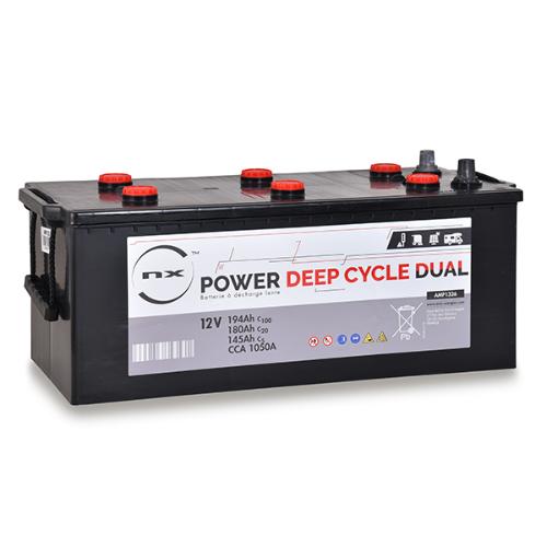 Batterie traction NX Power Deep Cycle DUAL 12V 180Ah Auto photo du produit 1 L