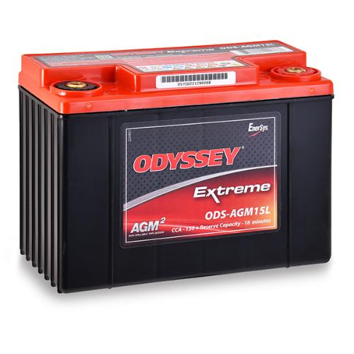 Batterie démarrage haute performance Odyssey Extreme ODS-AGM15L 12V 14Ah M6-F photo du produit 1 L