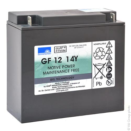 Batterie traction SONNENSCHEIN GF-Y GF12014YF 12V 15Ah M5-M photo du produit 1 L