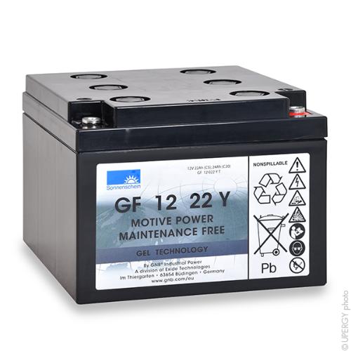 Batterie traction SONNENSCHEIN GF 12 022 T 12V 24Ah M5-F photo du produit 1 L
