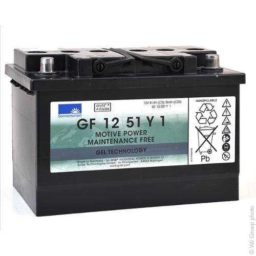 Batterie traction SONNENSCHEIN GF-Y GF12051Y1 12V 56Ah Auto photo du produit 1 L