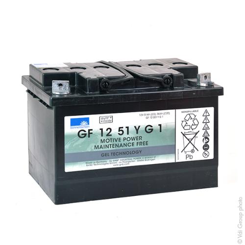 Batterie traction SONNENSCHEIN GF1251Y G1 12V 56Ah M6-M photo du produit 2 L