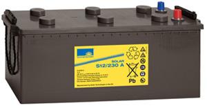 Batterie plomb etanche gel Solar S12/230A 12V 230Ah Auto photo du produit 1 L