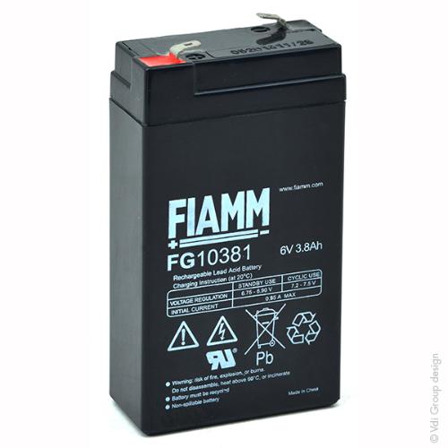 Batterie plomb AGM FG10381 6V 3.8Ah F4.8 photo du produit 1 L