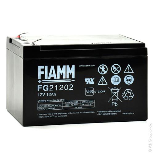 Batterie plomb AGM FIAMM FG21202 12V 12Ah F6.35 photo du produit 1 L
