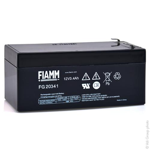 Batterie plomb AGM FIAMM FG20341 12V 3.4Ah F4.8 photo du produit 1 L