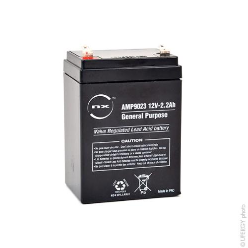 Batterie plomb AGM NX 2.2-12 General Purpose 12V 2.2Ah F4.8 photo du produit 1 L