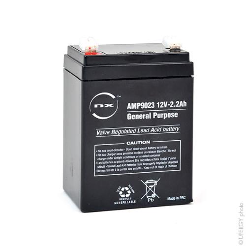 Batterie plomb AGM NX 2.2-12 General Purpose 12V 2.2Ah F4.8 photo du produit 2 L