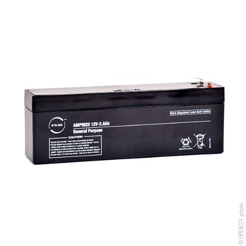 Batterie plomb AGM NX 2.6-12 General Purpose 12V 2.6Ah F4.8 photo du produit 1 L