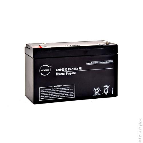 Batterie plomb AGM NX 10-6 General Purpose FR 6V 10Ah F6.35 photo du produit 1 L