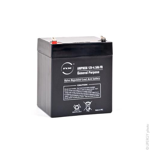 Batterie plomb AGM NX 4.5-12 General Purpose FR 12V 4.5Ah F4.8 photo du produit 1 L