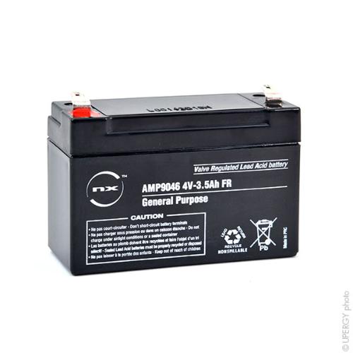 Batterie plomb AGM NX 3.5-4 General Purpose FR 4V 3.5Ah F4.8 photo du produit 1 L