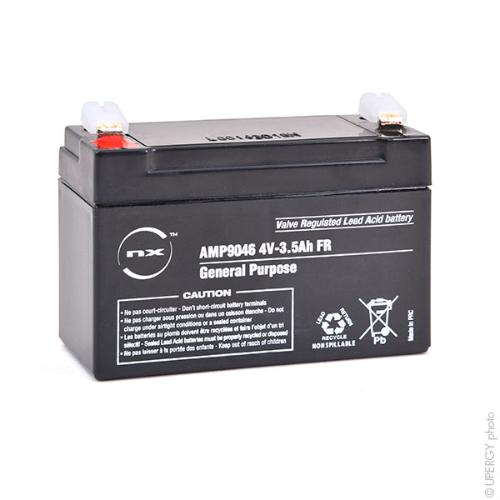Batterie plomb AGM NX 3.5-4 General Purpose FR 4V 3.5Ah F4.8 photo du produit 2 L