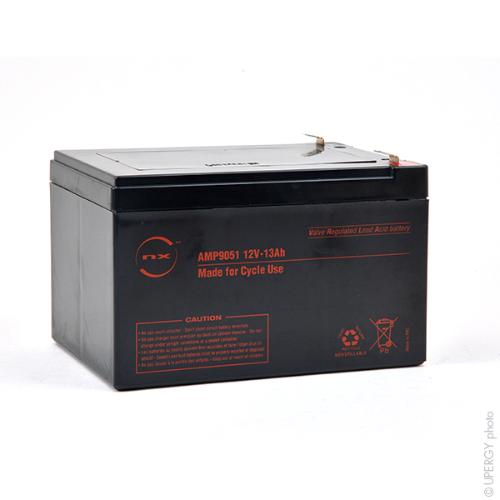 Batterie plomb AGM NX 13-12 Cyclic 12V 13Ah F6.35 photo du produit 1 L