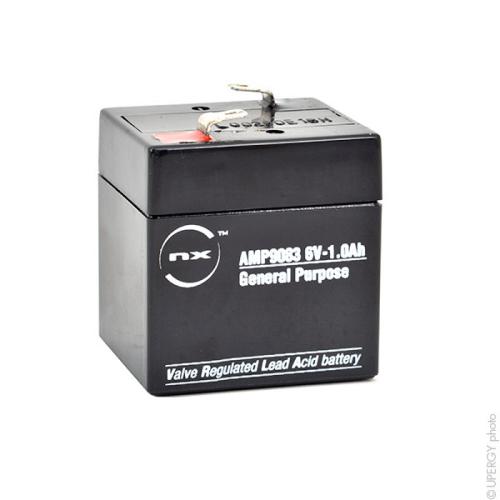 Batterie plomb AGM NX 1.0-6 General Purpose 6V 1Ah F4.8 photo du produit 1 L