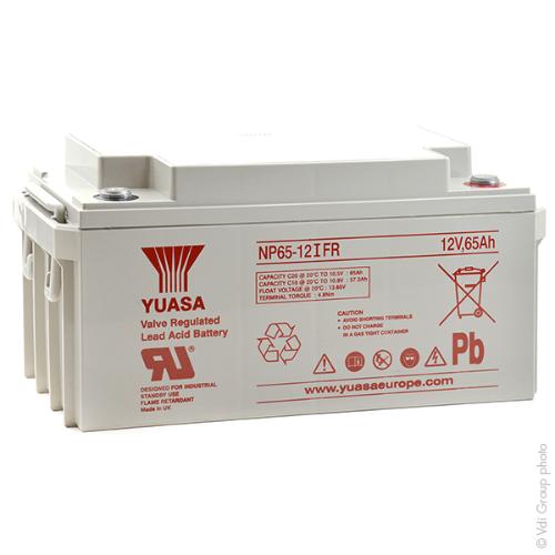 Batterie plomb AGM YUASA NP65-12IFR 12V 65Ah M6-F photo du produit 2 L