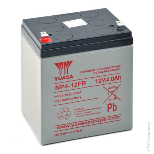 Batterie plomb AGM YUASA NP4-12FR 12V 4Ah F4.8 photo du produit 1 L