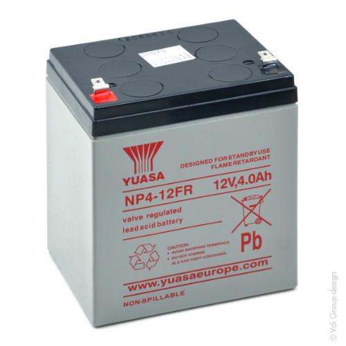 Batterie plomb AGM YUASA NP4-12FR 12V 4Ah F4.8 photo du produit 2 L