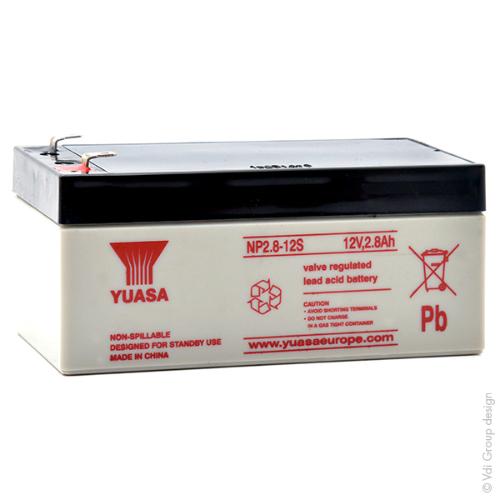 Batterie plomb AGM YUASA NP2.8-12 12V 2.8Ah F4.8 photo du produit 1 L
