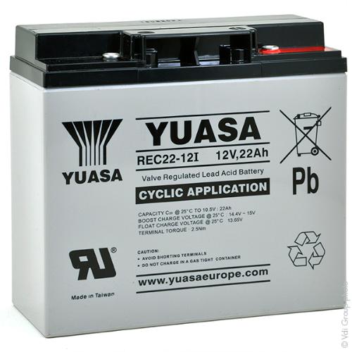 Batterie plomb AGM YUASA REC22-12I 12V 22Ah M5-F photo du produit 1 L