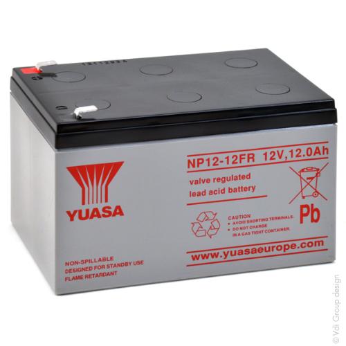 Batterie plomb AGM YUASA NP12-12FR 12V 12Ah F6.35 photo du produit 1 L
