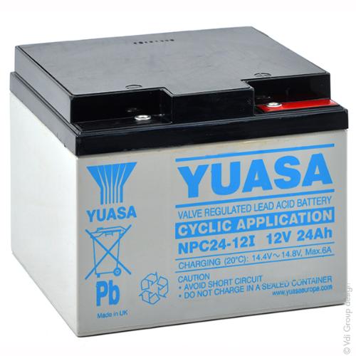 Batterie plomb AGM YUASA NPC24-12I 12V 24Ah M5-F photo du produit 1 L