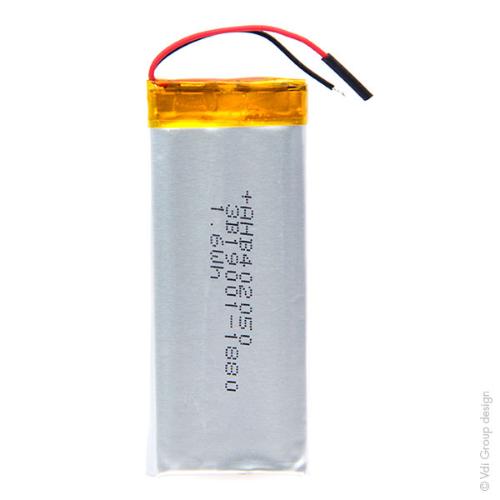Batterie Li-Po 1S1P ICP402050PR + PCM UN38.3 3.7V 420mAh fils photo du produit 1 L