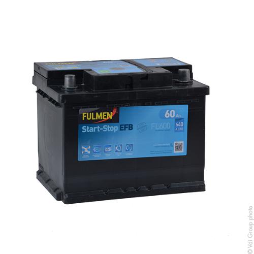 Batterie voiture FULMEN Start-Stop EFB FL600 12V 60Ah 640A photo du produit 1 L