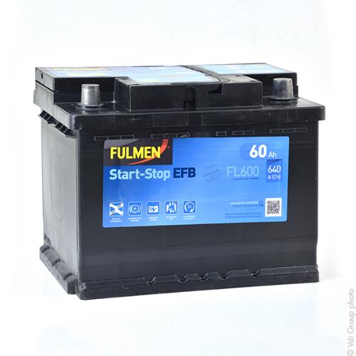 Batterie voiture FULMEN Start-Stop EFB FL600 12V 60Ah 640A photo du produit 2 L
