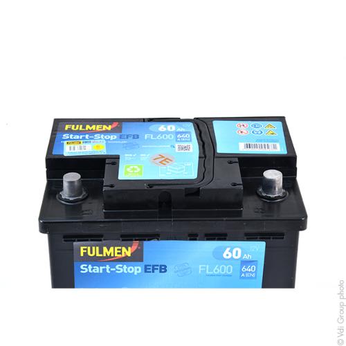 Batterie voiture FULMEN Start-Stop EFB FL600 12V 60Ah 640A photo du produit 3 L