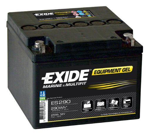 Batterie plomb etanche gel EXIDE Equipment GEL ES290 (290Wh) 12V 25Ah M5-M photo du produit 1 L