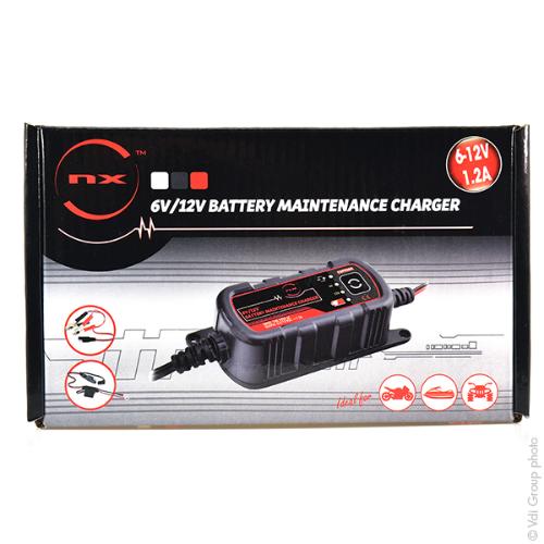 Chargeur plomb/Maintien de charge NX 6-12V/1.2A 100-240V - pinces + oeillets (Intelligent) photo du produit 5 L