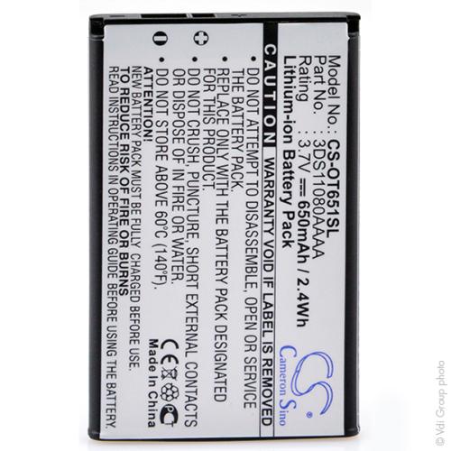 Batterie téléphone portable pour Alcatel 3.7V 650mAh photo du produit 1 L