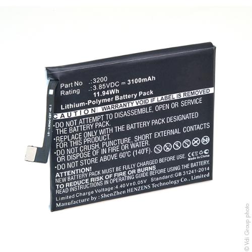 Batterie téléphone portable pour BQ 3.85V 3100mAh photo du produit 3 L