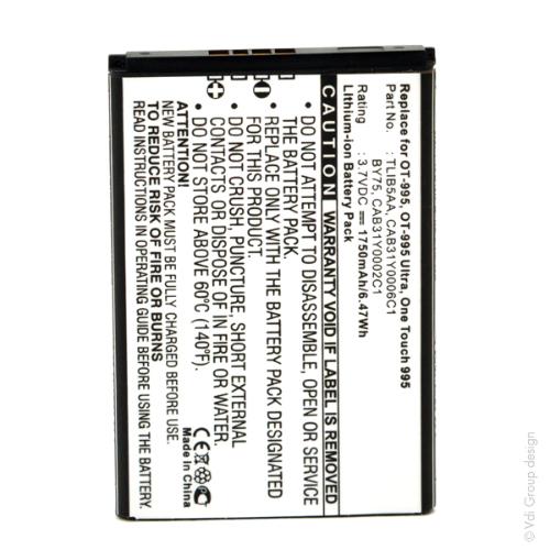 Batterie téléphone portable pour MTC 3.7V 1750mAh photo du produit 1 L