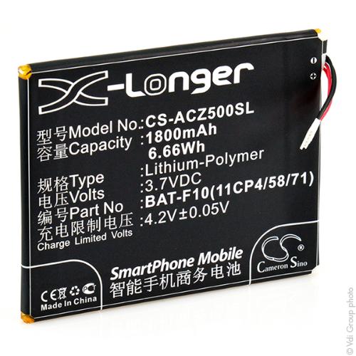 Batterie téléphone portable pour Acer 3.7V 1800mAh product photo 3 L