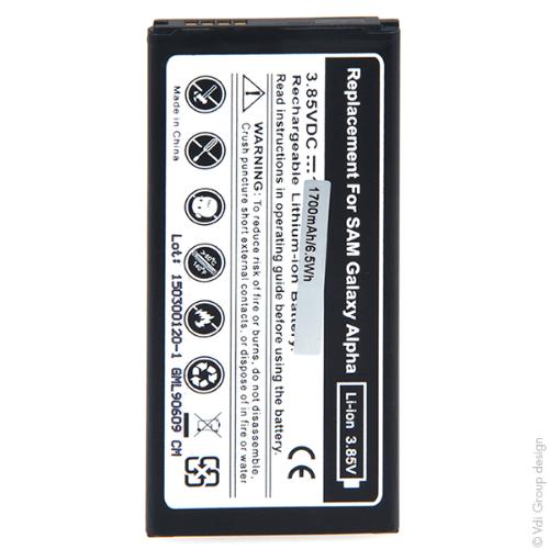 Batterie téléphone portable pour Samsung Galaxy Alpha 3.85V 1700mAh photo du produit 1 L